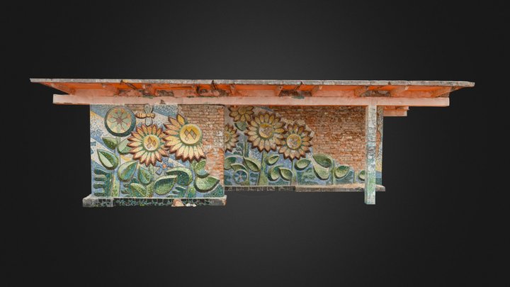Machukhy, Mosaic Bus Stops, Ukraine 3D Model