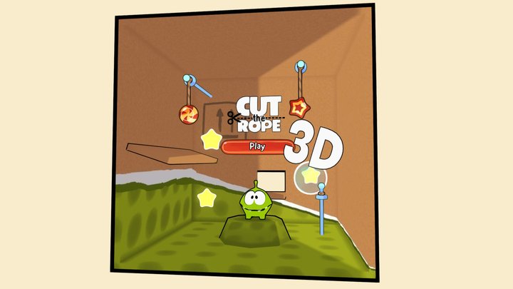 Cut The Rope 3D Om Nom 3D Model