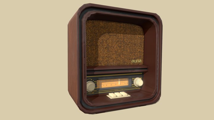 Vintage Radio 1901 3D Model