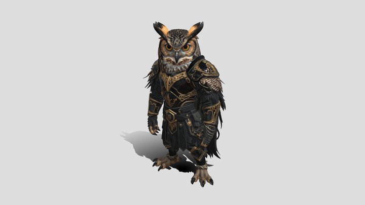 Armored Owl Warrior – Kostenloses 3D-Modell STL