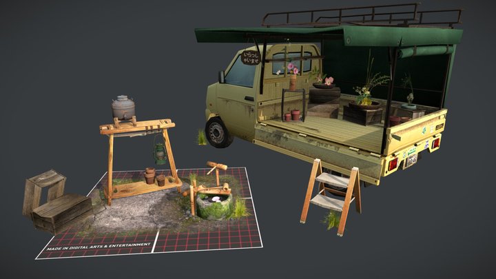 DAE 5 Finished props - Eco House 3D Model