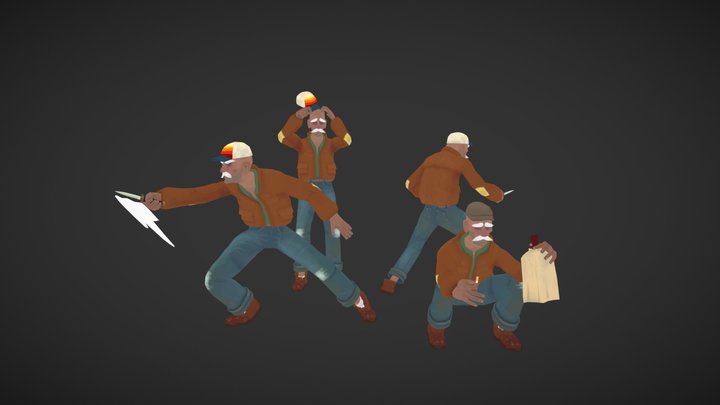Joe, Master of "Knife of Joe" 3D Model