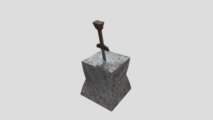 Sword in Stone 3D Model