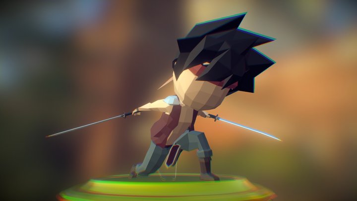 Low Poly Phyrrus alternative pose 3D Model