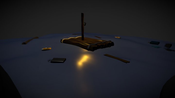 Lonely Raft 3D Model
