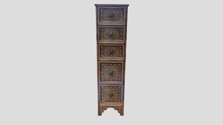 Maham-Wooden Shelf 3D Model