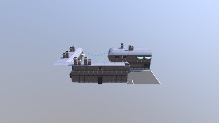 Rustic Town Assembled 3D Model