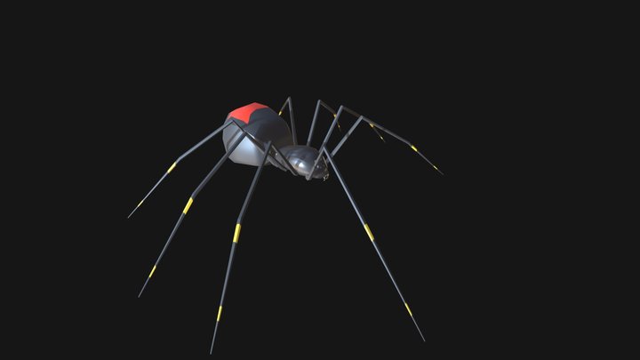 Black widow spider 3D Model