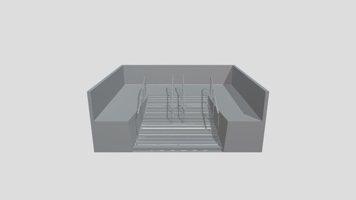 nighttime railing structure 3D Model