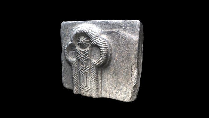 Armenian Cross On A Stone 3D Model