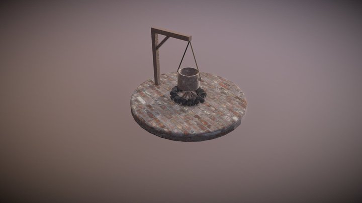 Campfire with a pot 3D Model