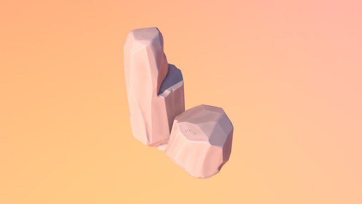 Low Poly Rocks 3D Model
