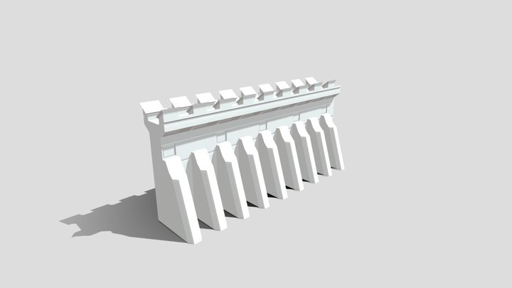 Wall 1 low-poly 3D Model