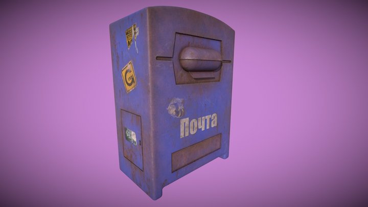 Mailbox with a bee🐝 3D Model