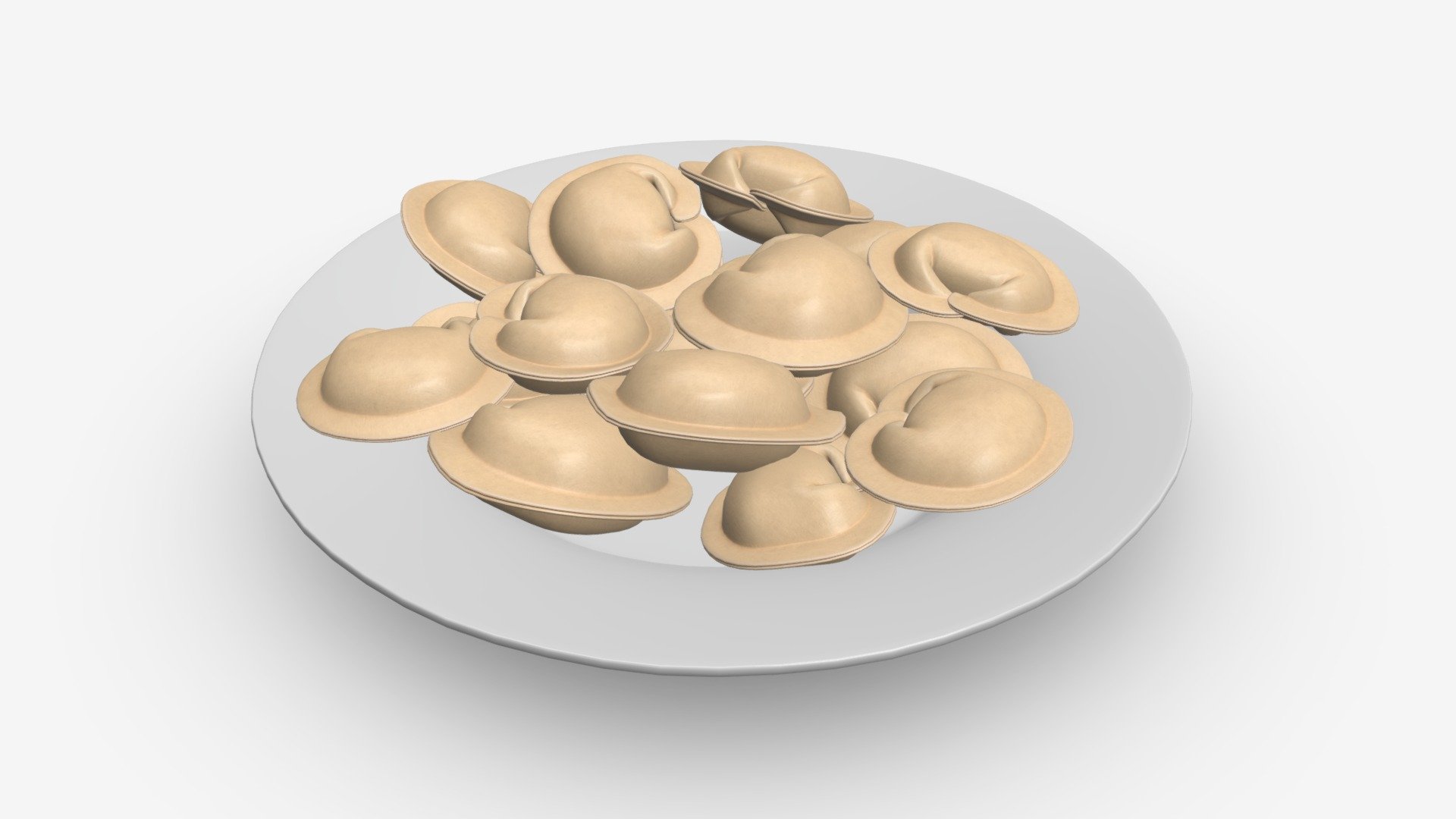 Dumplings on white plate