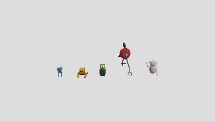 Robots_xyz_покраска 3D Model
