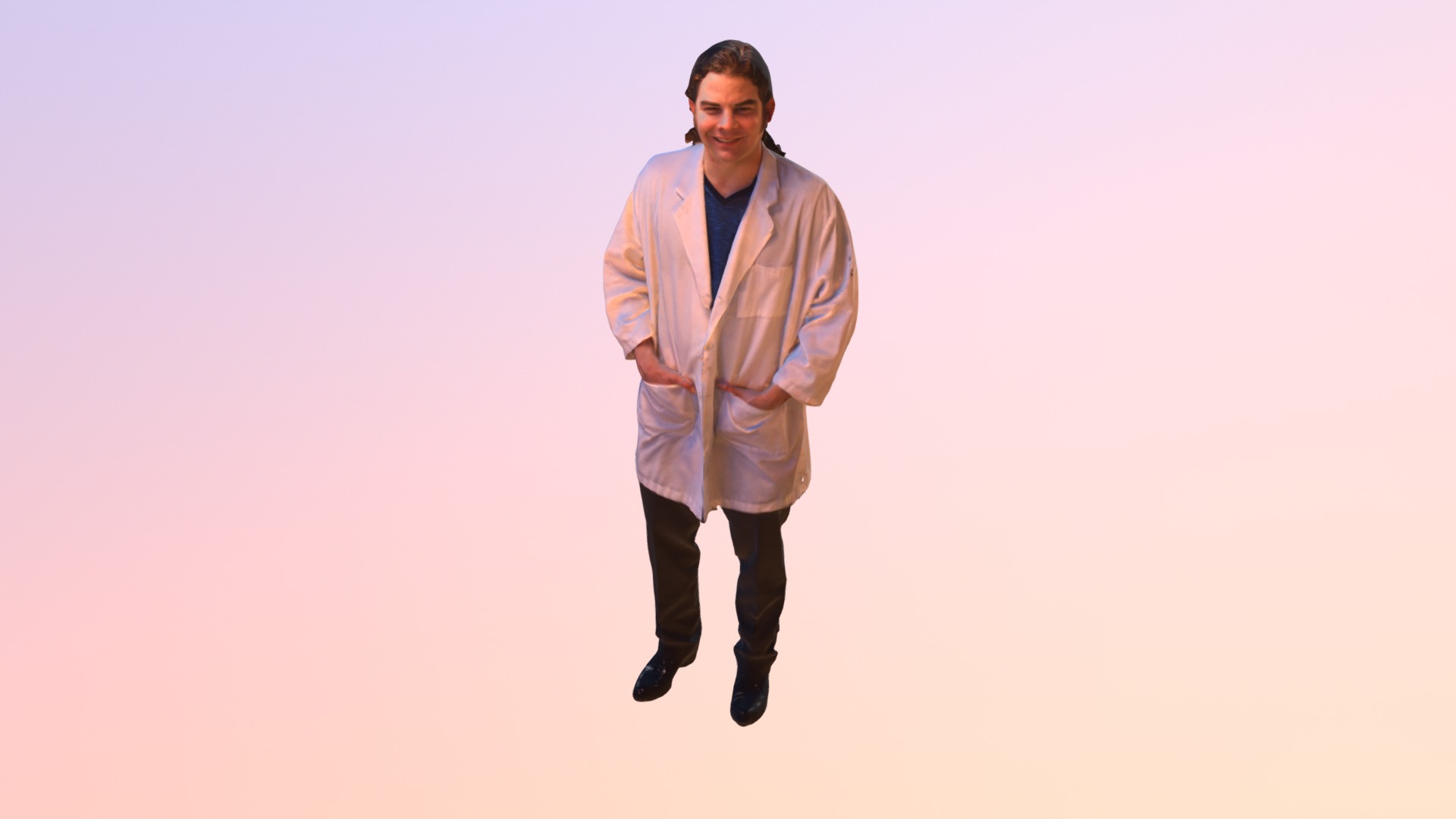 3D model Brandon Braud - This is a 3D model of the Brandon Braud. The 3D model is about a man in a white coat.