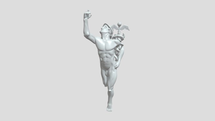 mythological male figure in dynamic pose 3D Model