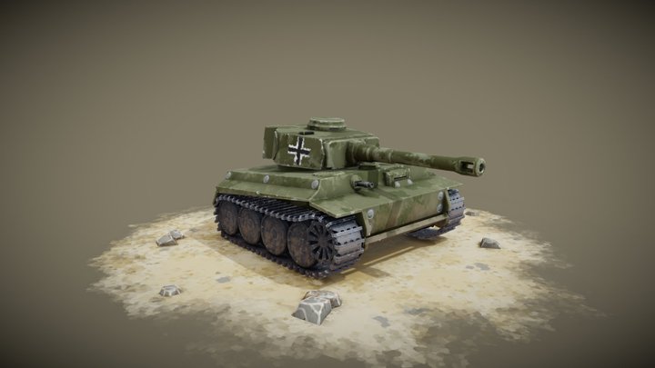 PanzerKampfWagen VI Tiger SdKfz 181Ausführung E 3D Model