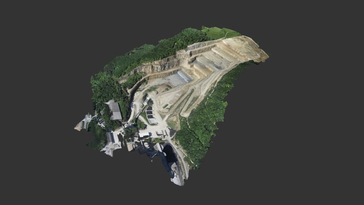 Example Quarry Simplified 3d Mesh 3D Model