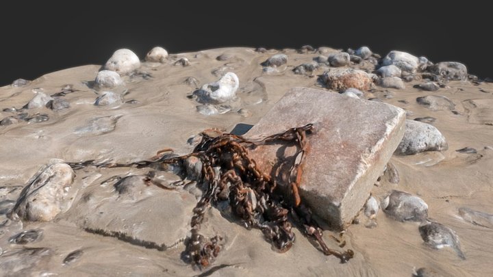 Photogrammetry - Rock And Chain 3D Model