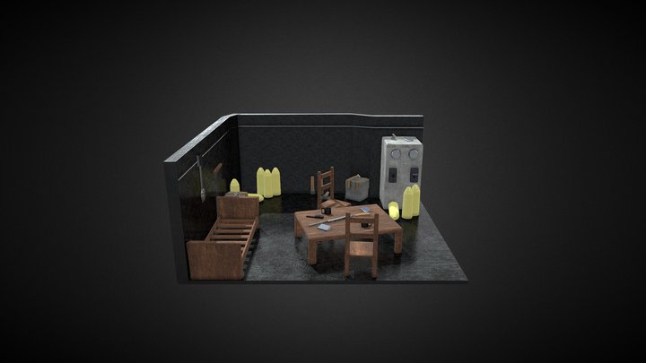 Bunker Room 3D Model