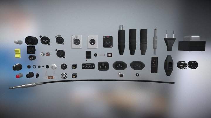 Connectique sono 3D Model