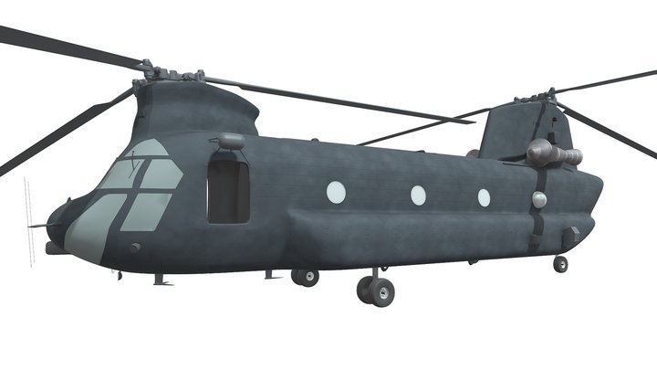 Chinook CH-47 Helicopter 3D Model