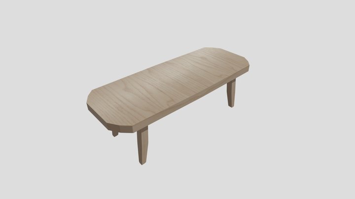 Lowpoly Coffee table 3D Model