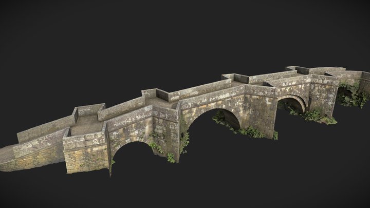Big Old Roman Bridge Medieval Scan 3D Model
