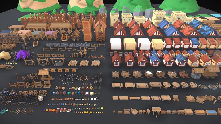 3D Medieval Pack 3D Model