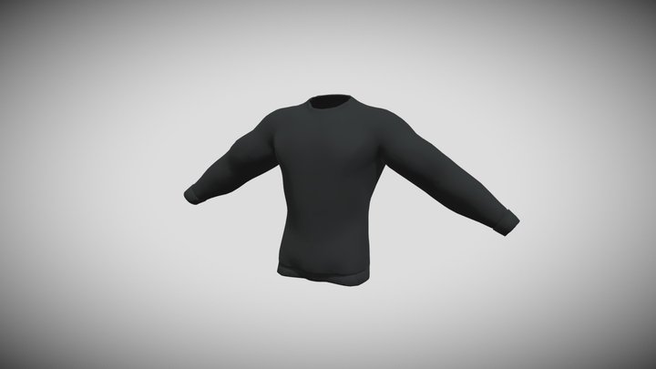 Shirt with long sleeves 3D Model