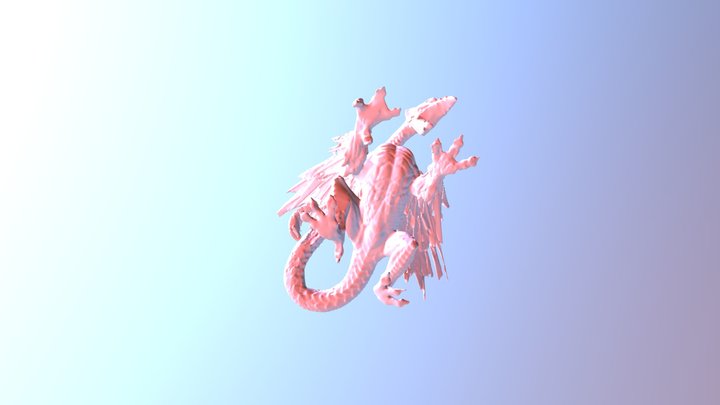 Dragon on Laptop 3D Model