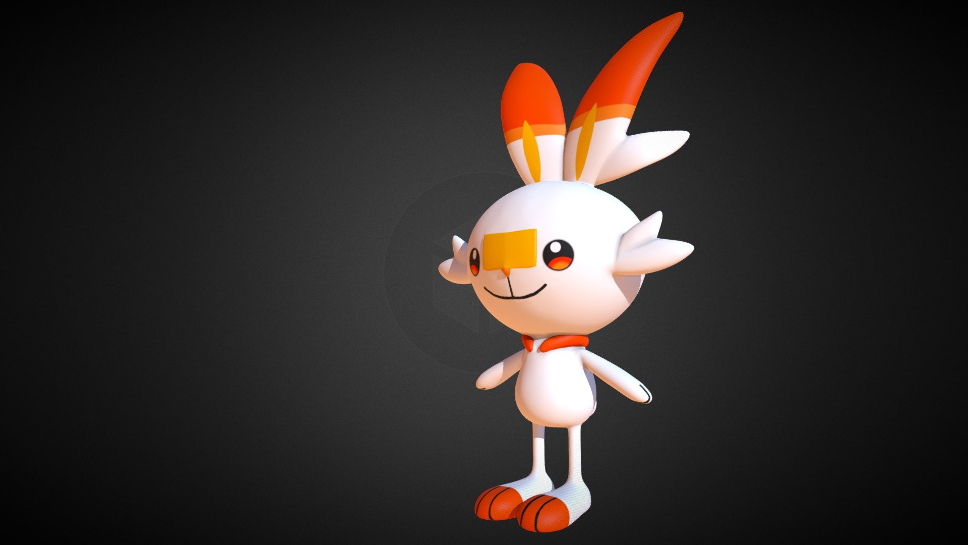 Scorbunny Model  Download Free 3D  model  by Nathan  Leyens 