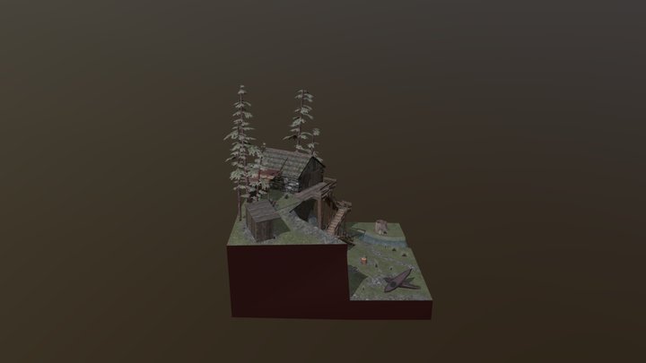 DAE Diorama - Forest Loner 3D Model