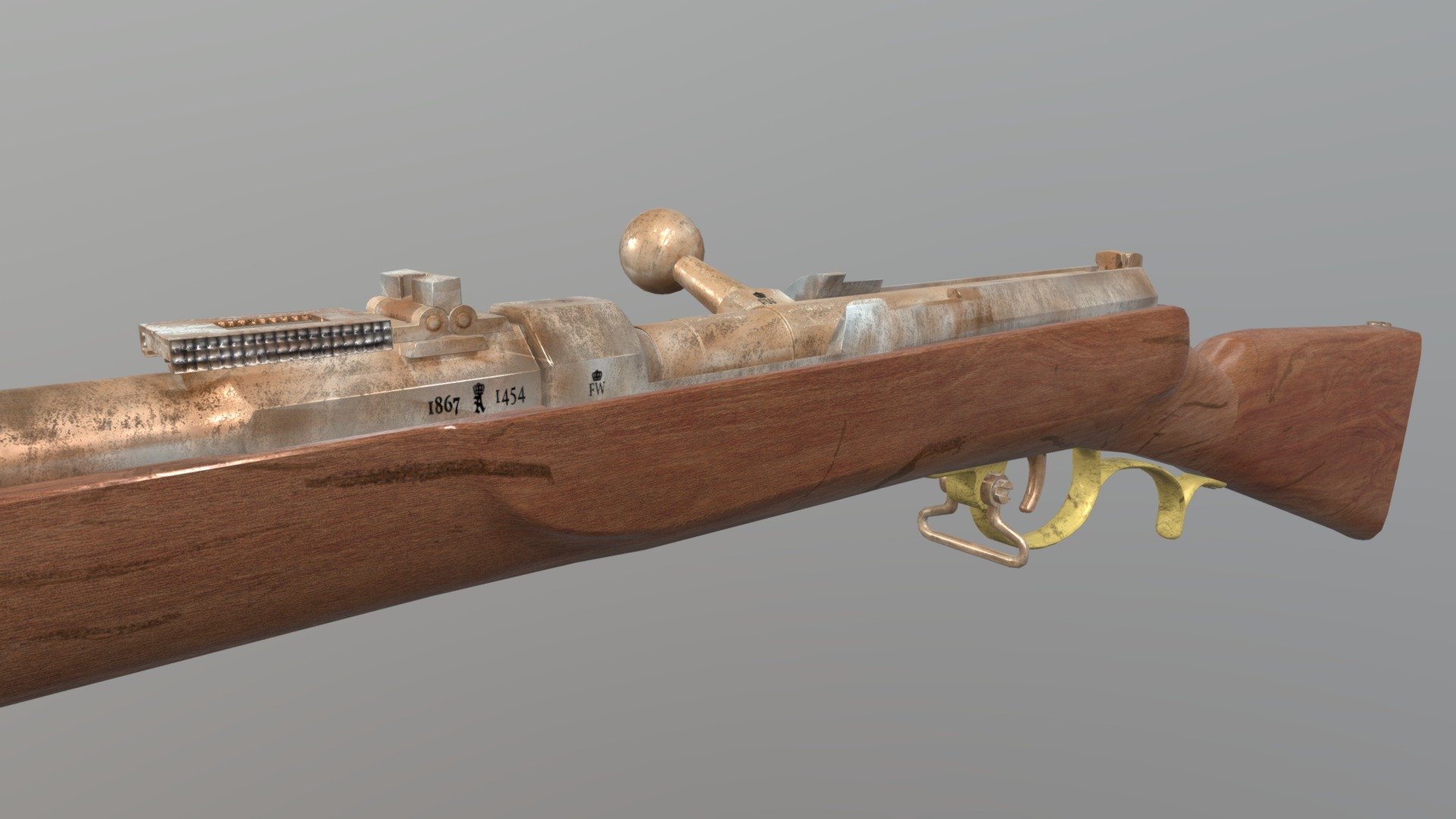 Dreyse Needle Gun 1867 3D model by gobbe [24c6f8e] Sketchfab