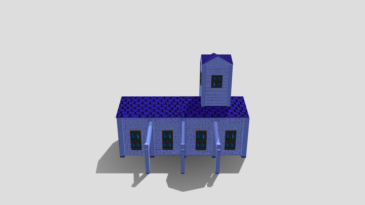 Église Cartoon 3D Model