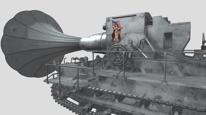 Teslafied Guitar War Tank 3D Model