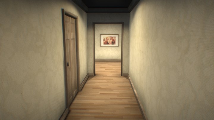 Secret Art Corridor 3D Model