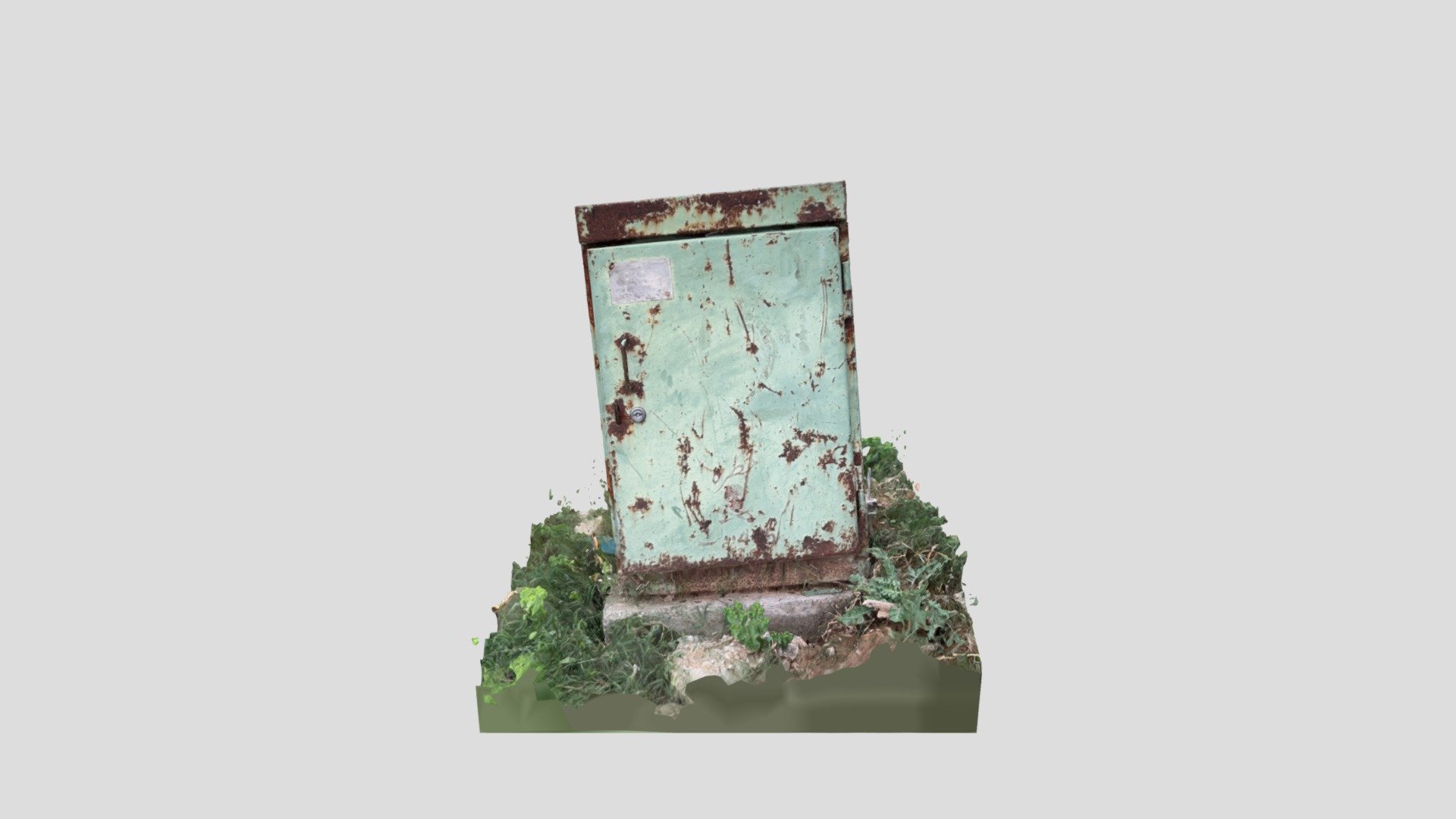 Green electric box 3D model by blubottlestudio [24cabbd] Sketchfab