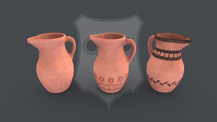 Pottery Pitcher (Free Game Asset) 3D Model