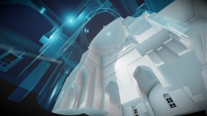 Mosque of AL-KHIDR (Section; No Textures) 3D Model