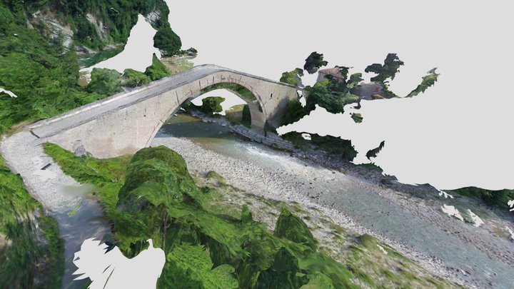 Middle age bridge 3D Model