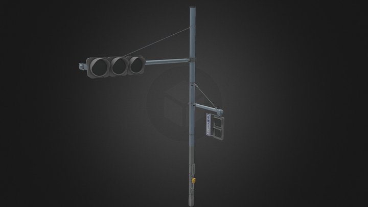 Japanese Traffic Light 3D Model