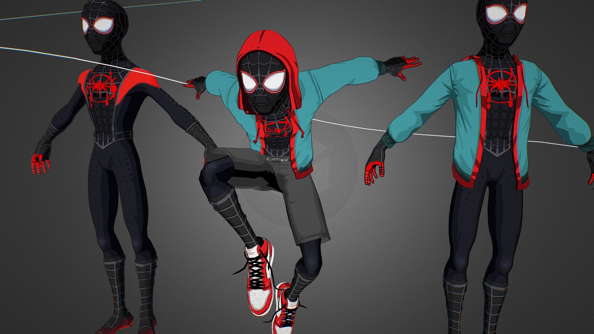 Spider-Man Miles Morales (Full Rigged) - Buy Royalty Free 3D model by  Rodrigo Gomes (@rodzombi) [24cc570]