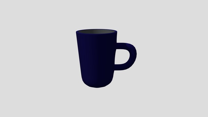 Caneca Azul 3D Model