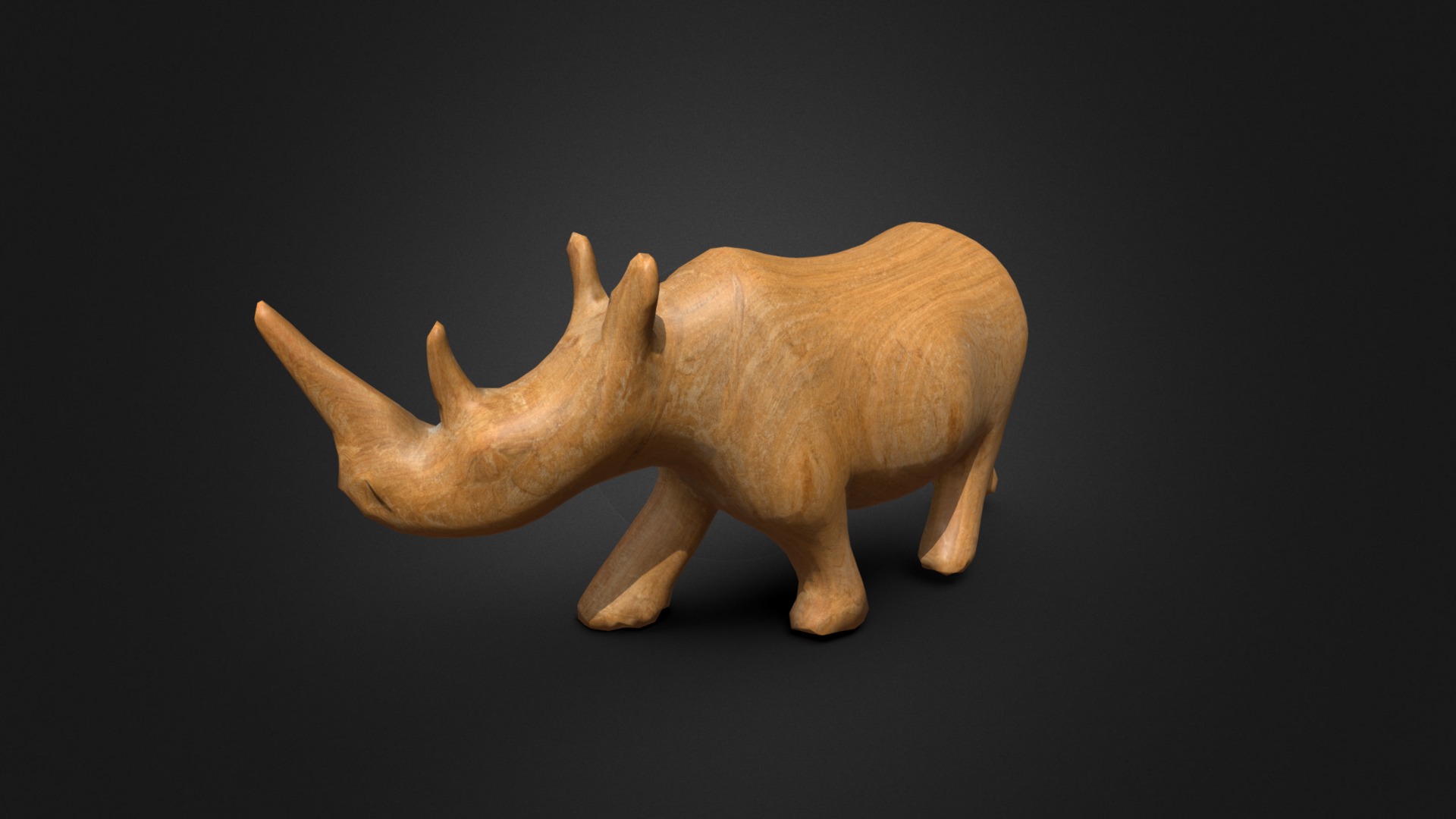 3D model Wooden Elephant Sculpture/Figure - This is a 3D model of the Wooden Elephant Sculpture/Figure. The 3D model is about a small clay animal.