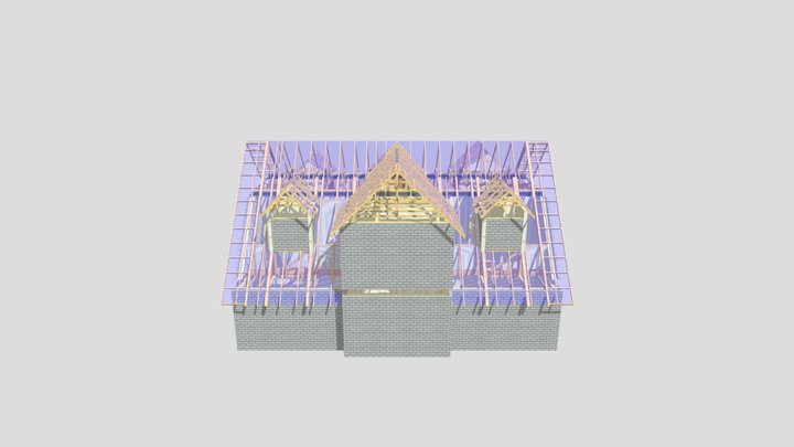 P12366H Roof Trusses 25 Tollgates 3D Model