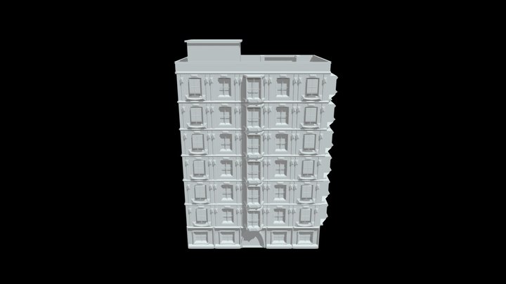 Building Classic Hotel or Apartments 3D Model