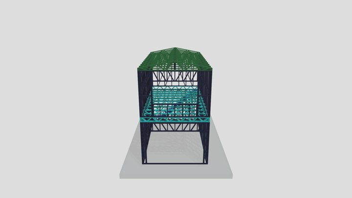 Msk4x7 - каркас 2 этажа 3D Model